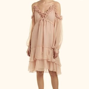 BCBG Women's Caden Cold-Shoulder Dress tea rose